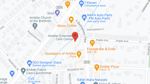 Map of the neighborhood around Ambler Extended Care Center