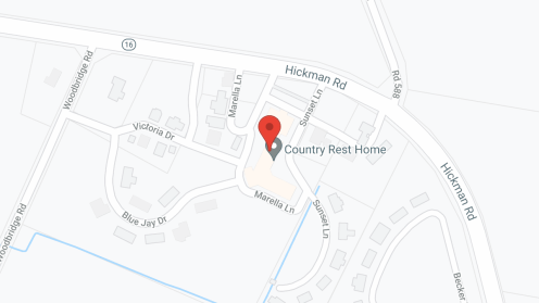 Map of the neighborhood around Greenwood Country Retirement and Rest Home