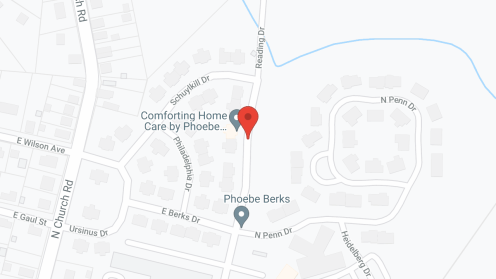 Map of the neighborhood around Phoebe Berks Village
