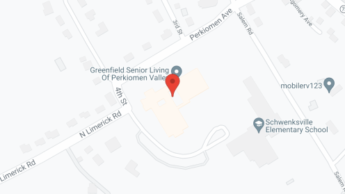 Map of the neighborhood around Greenfield Senior Living of Perkiomen Valley