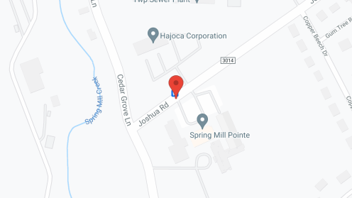 Map of the neighborhood around Spring Mill Pointe a HumanGood Community