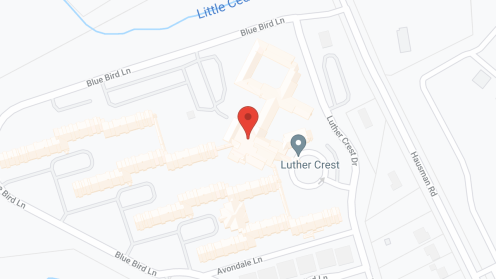 Map of the neighborhood around Luther Crest