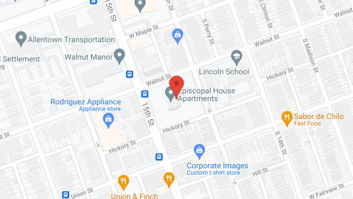 Map of the neighborhood around Episcopal House