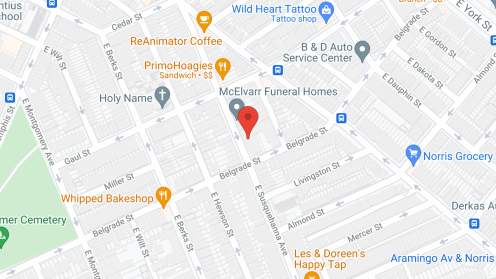 Map of the neighborhood around Penn Home
