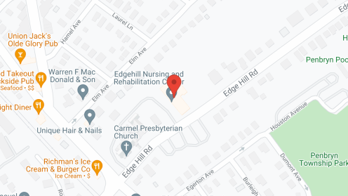 Map of the neighborhood around Edgehill Nursing Home & Rehab