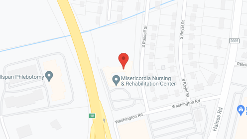 Map of the neighborhood around Misericordia Convelescent Home