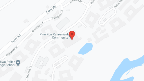 Map of the neighborhood around Pine Run Community