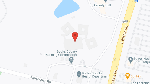 Map of the neighborhood around Grundy Hall