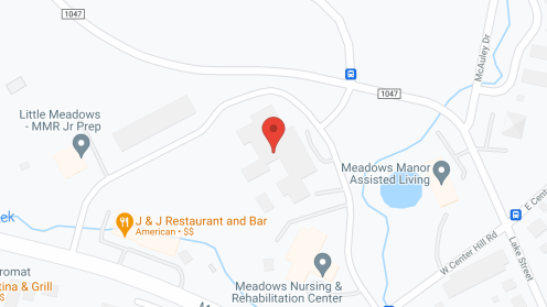 Map of the neighborhood around Meadows Apartments