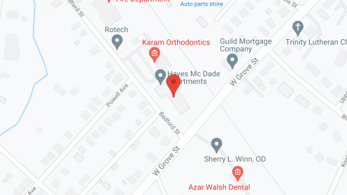 Map of the neighborhood around Bedford Tower Apartments