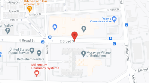 Map of the neighborhood around Senior Solutions Moravian Village of Bethlehem