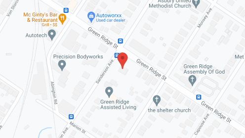 Map of the neighborhood around Regina Manor