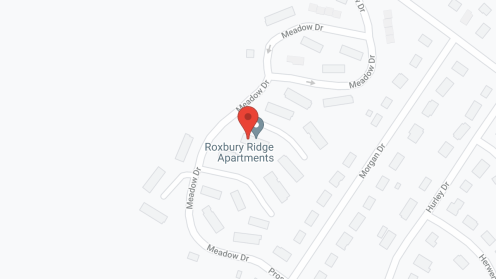 Map of the neighborhood around Roxbury Ridge Apartments
