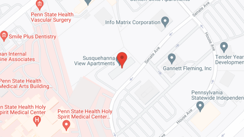 Map of the neighborhood around Susquehanna View Apartments