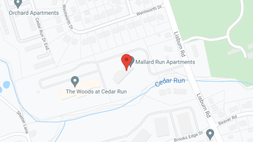 Map of the neighborhood around Mallard Run Apartments