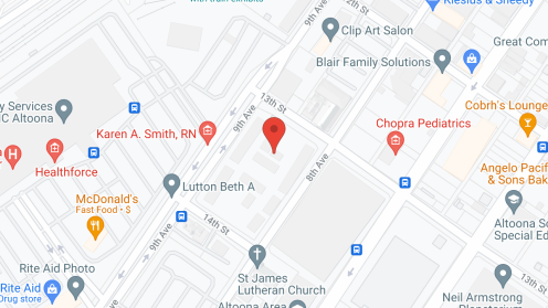 Map of the neighborhood around Station Square Apartments