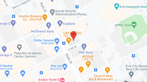 Map of the neighborhood around Mid City Towers