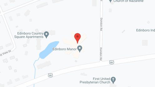 Map of the neighborhood around Edinboro Manor