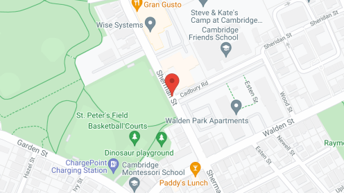 Map of the neighborhood around Cadbury Commons