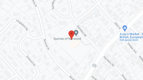 Map of the neighborhood around Sunrise of Norwood
