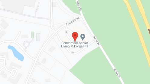Map of the neighborhood around Benchmark Senior Living at Forge Hill