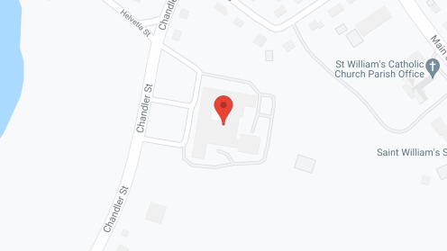 Map of the neighborhood around Oblate Novitiate House