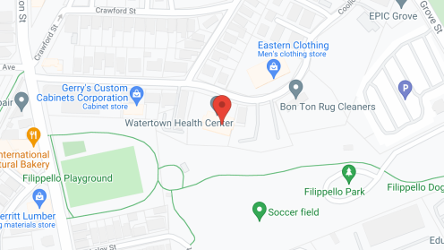 Map of the neighborhood around Watertown Health Center