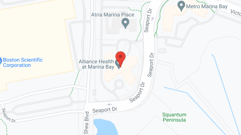Map of the neighborhood around Alliance Health at Marina Bay