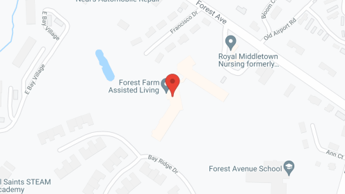 Map of the neighborhood around Forest Farm Assisted Living
