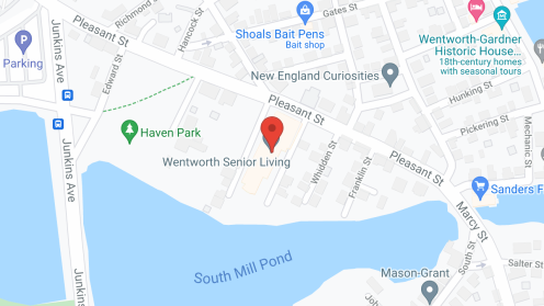 Map of the neighborhood around Wentworth Senior Living