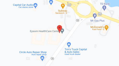 Map of the neighborhood around Epsom Manor Nursing Ctr