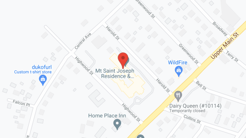 Map of the neighborhood around Mount St Joseph Nursing Home