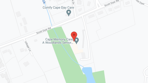 Map of the neighborhood around Cape Memory Care