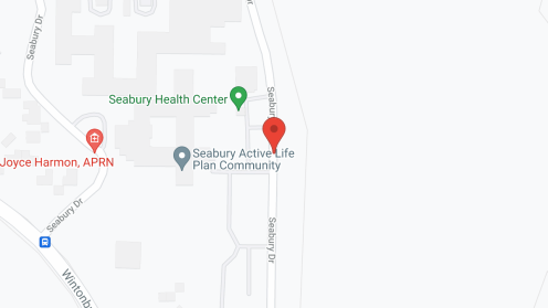 Map of the neighborhood around Seabury Retirement Community