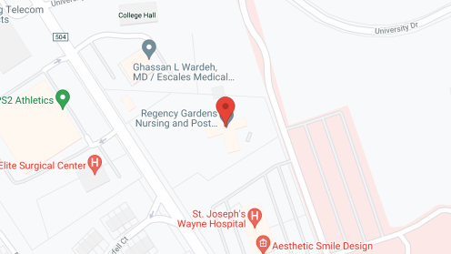 Map of the neighborhood around Excelcare at Wayne