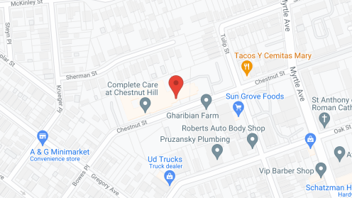 Map of the neighborhood around Chestnut Hill Residence