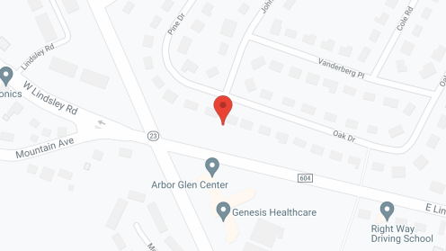 Map of the neighborhood around Arbor Glen Center