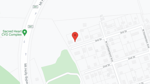 Map of the neighborhood around Mount Holly Rehabilitation & Healthcare Center