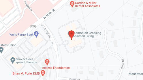 Map of the neighborhood around Monmouth Crossing Assisted Living