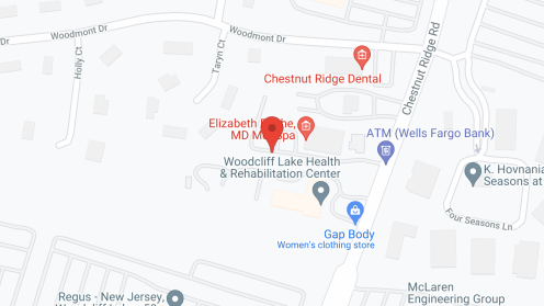 Map of the neighborhood around Woodcliff Lake Health and Rehabilitation Center
