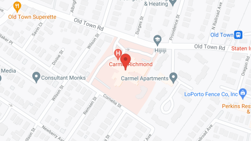 Map of the neighborhood around Carmel Richmond Nursing Home