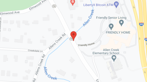 Map of the neighborhood around The Friendly Home