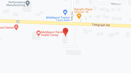 Map of the neighborhood around Middleport Villa
