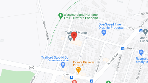 Map of the neighborhood around Trafford Manor