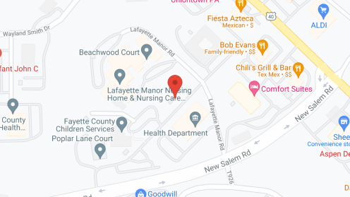 Map of the neighborhood around La Fayette Manor Inc