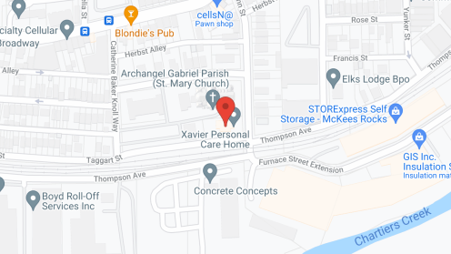 Map of the neighborhood around Xavier Personal Care Home