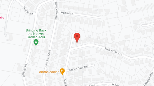 Map of the neighborhood around Rose Arbor Senior Care