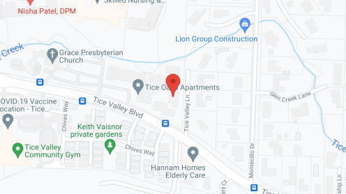 Map of the neighborhood around Tice Oaks Assoc