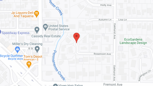 Map of the neighborhood around Hidden Lane Villa