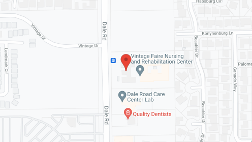 Map of the neighborhood around Vintage Faire Residential